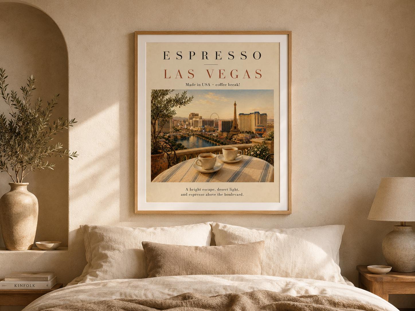 Affiche Espresso Las Vegas par Korvia Studio