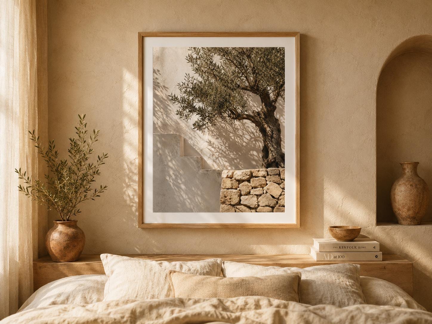 Affiche L’Olivier méditerranéen encadrée dans un intérieur lumineux